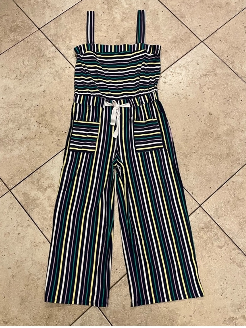 Copper Key Wide Leg Cropped Jumpsuit Size Small